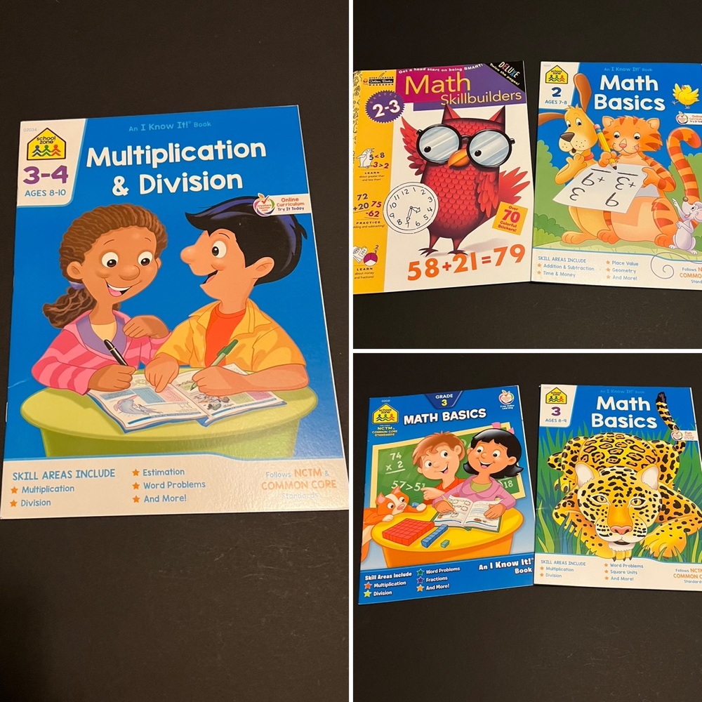 Grade 2, 3, 4 Math Skill building Books
